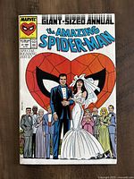 Front cover photo of The Amazing Spider-Man Giant-Sized Annual 21 comic book with wedding-themed cover art.