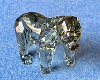 Front-left three-quarter view showing overall shape and faceting