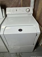 Front-left view of dryer showing full exterior