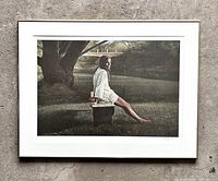 Full view of the framed lithograph showing the artwork, matting, and frame.