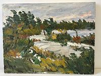 Straight-on front view of full canvas