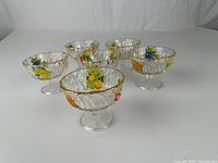 Six footed sherbet bowls front view