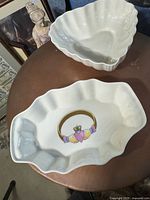 Beelek Ireland white heart-shaped dish with smooth glossy finish, showing shape and size.