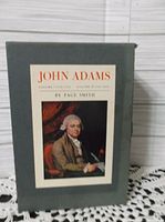 Front cover of Volume 1 with classic portrait of John Adams with title and author's name.