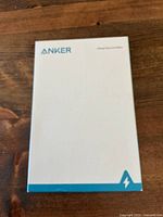 Front side of the original box showing Anker logo and minimalistic design.