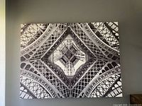 Full view of canvas print on wall