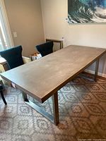 Top and base of concrete dining table