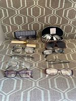 Overall layout of all glasses and cases