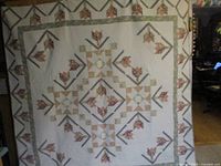 Front view of the full quilt showing overall design and pattern.
