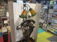 Front view of full lamp against white backdrop showing overall design and height