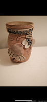Photo showing vintage ceramic mug with a 3D owl figure and the word 'GRANDPA' embossed at the top