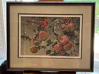 Full view of framed Robert Bateman lithograph showing artwork, mat and frame