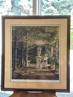 Front view of framed lithograph