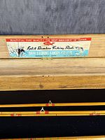 Close up of original box label inside lid showing brand and origin, highlighting "Beautiful Fine Quality The Best Available in Japan" text.