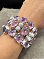 Bracelet worn on wrist showing width and fit