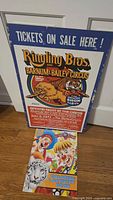 Two vintage Ringling Bros. and Barnum & Bailey Circus posters side by side with colorful wild animal illustrations and promotional details for the June 2, 1971, event at The Spectrum in Philadelphia. Posters bear some edge wear.