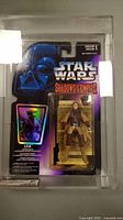 Front view of the Star Wars Shadows of the Empire Leia figure in graded AFA 80 hard case packaging.