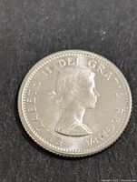 Obverse side of the coin showing Queen Elizabeth II profile and inscription 'ELIZABETH II DEI GRATIA REGINA'.