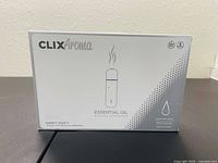 Front view of the ClixAroma Essential Oil Aroma Diffuser Variety Pack #1 box showing product image and branding.