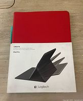 Photo showing the Logitech CREATE case box with a visual of the case's multi-angle stand for iPad Pro.