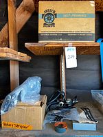 Original box for Jabsco self-priming pump with rotary stripper visible in box below