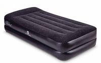 Full view of black twin inflatable mattress