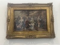 Front view of framed painting on wall