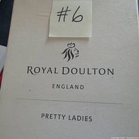 Box top showing Royal Doulton logo and Pretty Ladies collection name.