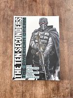 Front cover of the graphic novel showing the title, author credits, and illustrated soldier character holding a rifle.