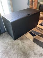 Front-side perspective of deck box