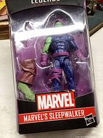 Unopened Marvel Legends Series Sleepwalker action figure showing front of sealed packaging with figure clearly visible inside.