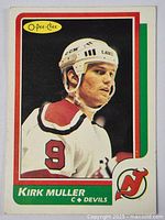Front of Kirk Muller hockey card showing player photo, team, number, and O-Pee-Chee logo.