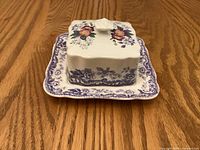 Butter dish assembled showing lid and underplate