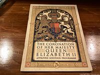 Front cover of the 1953 Queen Elizabeth II coronation souvenir programme booklet