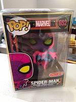 Front view of the Funko Pop! Spider-Man figure box showing the figure inside and Target exclusive sticker.
