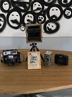 Overview of all four cameras displayed on a table