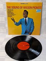Front view of the album cover showing Wilson Pickett in blue suit on yellow background with album title and Atlantic Records logo.