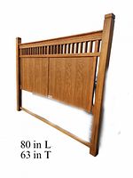 Wooden king size headboard shown against white background, with dimensions marked on image: 80 inches length and 63 inches height.