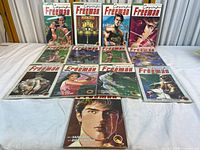 Set of 8 Crying Freeman manga volumes arranged on a surface, covers visible with character illustrations and volume numbers.