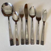 Group view of representative pieces showing pattern and shape