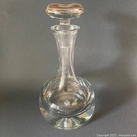 Full view of decanter with stopper