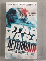 Front cover of Star Wars Aftermath hardcover book showing title, author, and artwork.