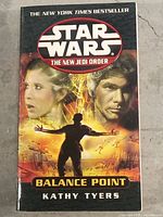 Front cover of the Star Wars The New Jedi Order Balance Point book showing title, author and artwork.
