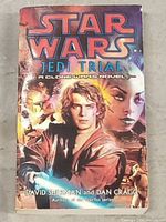 Front cover of Star Wars Jedi Trial novel showing Anakin Skywalker and other characters