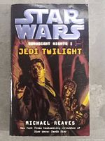 Front cover of Star Wars Coruscant Nights I Jedi Twilight book showing title, author and characters.