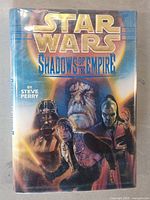 Front cover showing title, author, and Star Wars artwork featuring main characters and sci-fi background.