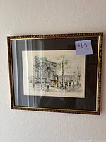 Front view of the framed art showing full scene and frame details