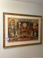 Full frontal view of the framed print on wall