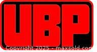 Image of the United Building Products logo on the gift certificate, showing bold red letters UBP on a black background.