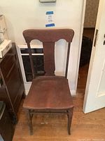 front view of wooden chair